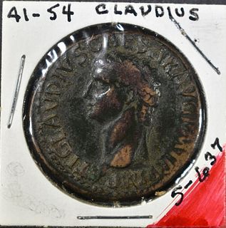 CLAUDIUS 41-54 AD BRONZE SESTERTIUS