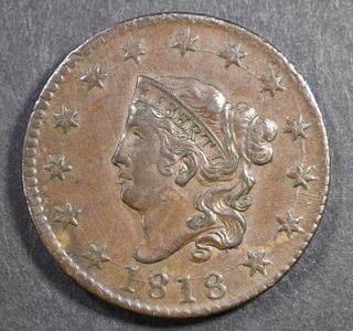 1818 LARGE CENT  XF