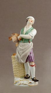 Meissen Porcelain Figure, 20th c., of a male butch