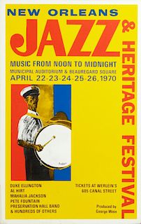 Pair of Jazz and Heritage Festival Posters, 1970,