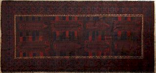 Baluchi Tribal Carpet, 5' 2 x 9' 8.