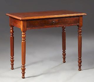 French Louis Philippe Carved Cherry Writing Table,