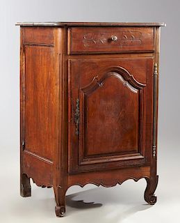 French Provincial Louis XV Style Carved Cherry Con