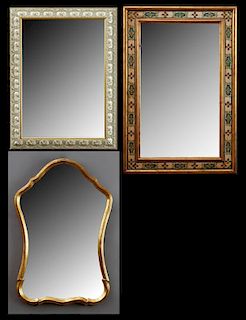 Three Contemporary French Parcel Gilt Mirrors, 20t
