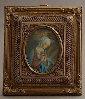 French School, "The Madonna at Prayer," late 19th
