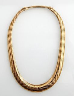 14K Yellow Gold Graduated Snake Chain, L.- 18 1/2