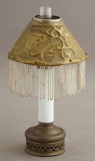 Newcomb College Conical Pierced Brass Shade, c. 19