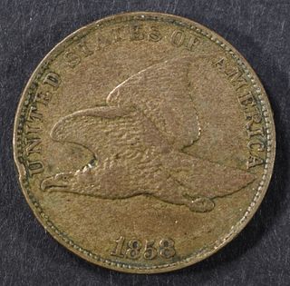 1858 FLYING EAGLE CENT XF