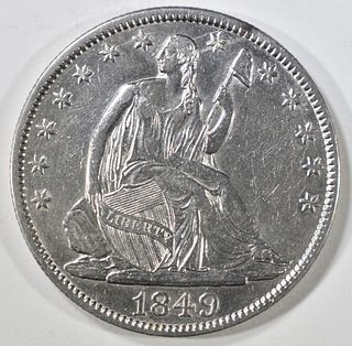 1849 SEATED LIBERTY HALF DOLLAR AU/BU