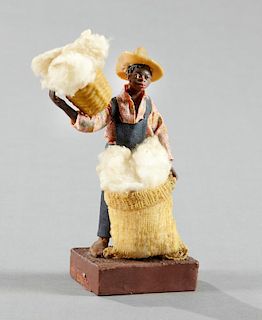 Vargas Family Wax Figure of a Male Cotton Picker,