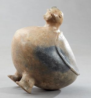 Large Pre-Columbian Pottery Bird Vessel, H.- 11 1/