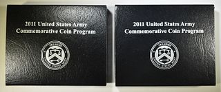 2011 US ARMY COMM UNCIR SILVER DOLLAR HALF DOLLAR