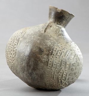 Pre-Columbian Large Pottery Jar, with an integral