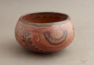 Pre-Columbian Pottery Baluster Bowl, with original
