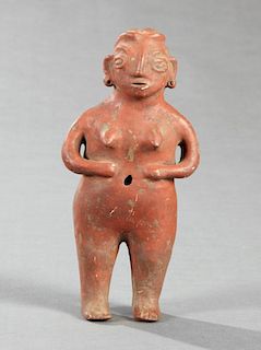 Pre-Columbian Pottery Figure of A Standing Woman,