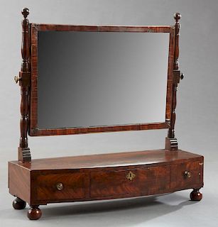 English Shaving Mirror, 19th c., the rectangular m