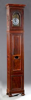 French Restoration Faux Bois Pine Tall Case Clock,