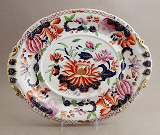 English Oval Ironstone Underplate, 19th c., with g