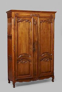 Diminutive French Provincial Carved Oak Cupboard, early 20th c