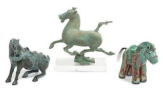 Three Figures of Horses Width of widest 12 inches.