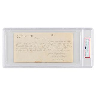 John Dillinger Autograph Letter Signed - PSA MINT 9