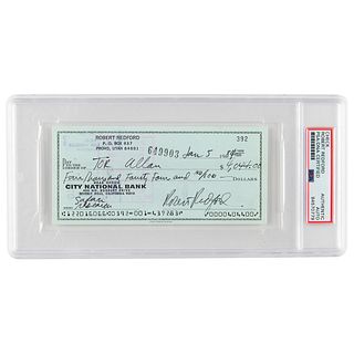 Robert Redford Signed Check