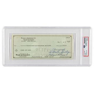 Carroll Shelby Signed Check