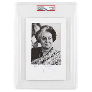 Indira Gandhi Signed Photograph