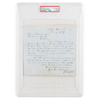Zachary Taylor Letter Signed as President-Elect