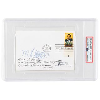 Rosa Parks and Martin Luther King, Sr. Signed First Day Cover - PSA NM-MT+ 8.5