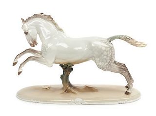 A Nymphenburg Porcelain Figure Width 15 3/8 inches.