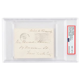 Edith Roosevelt Signed Mailing Envelope - PSA NM-MT 8