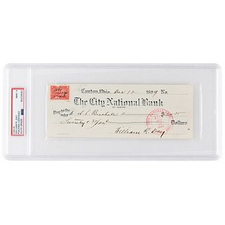 William R. Day Signed Check - PSA MINT 9