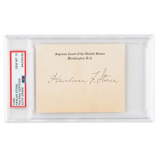 Harlan Stone Signature - PSA GEM MT 10