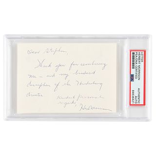 Hindenburg: Herb Morrison Autograph Note Signed