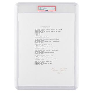 Elmer Bernstein Signed Souvenir Lyrics