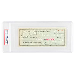 James D. Norris Signed Check