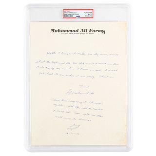 Muhammad Ali Autograph Letter Signed with Boxing Ring Sketch
