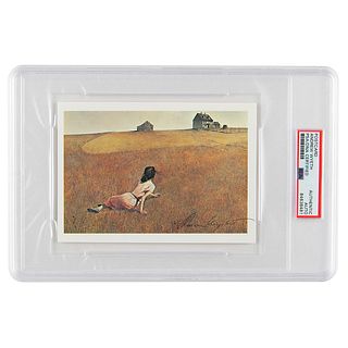 Andrew Wyeth Signed Postcard of &#39;Christina&#39;s World&#39;