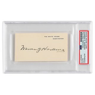 Warren G. Harding Signed White House Card