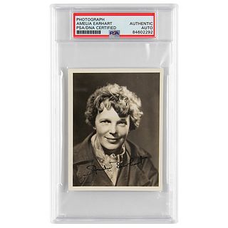 Amelia Earhart Signed Photograph with Transmittal Letter from Her Husband