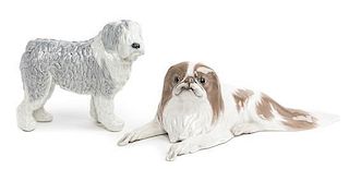 Two Royal Copenhagen Porcelain Figures Width of wider 18 inches.