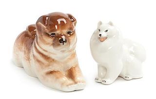 Two Soviet Porcelain Figures Width of wider 6 1/4 inches.