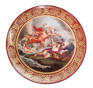 * A Continental Porcelain Charger Diameter 11 1/2 inches.