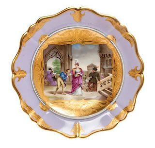 * A Continental Porcelain Cabinet Plate Diameter 9 1/2 inches.