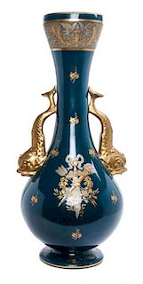 * A Continental Ceramic Vase Height 25 inches.