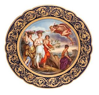 * A Royal Vienna Cabinet Plate Diameter 9 3/8 inches.