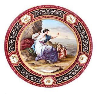 * A Royal Vienna Cabinet Plate Diameter 9 5/8 inches.