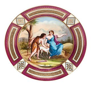 * A Royal Vienna Cabinet Plate Diameter 9 1/4 inches.