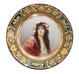* A Royal Vienna Cabinet Plate Diameter 9 1/2 inches.